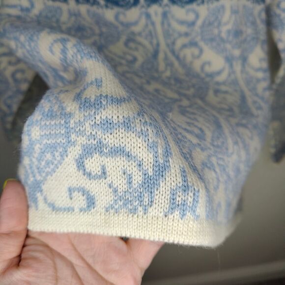 Icewear Wool Knit Paisley Swirl Print Full Zip Sweater - Picture 7 of 11